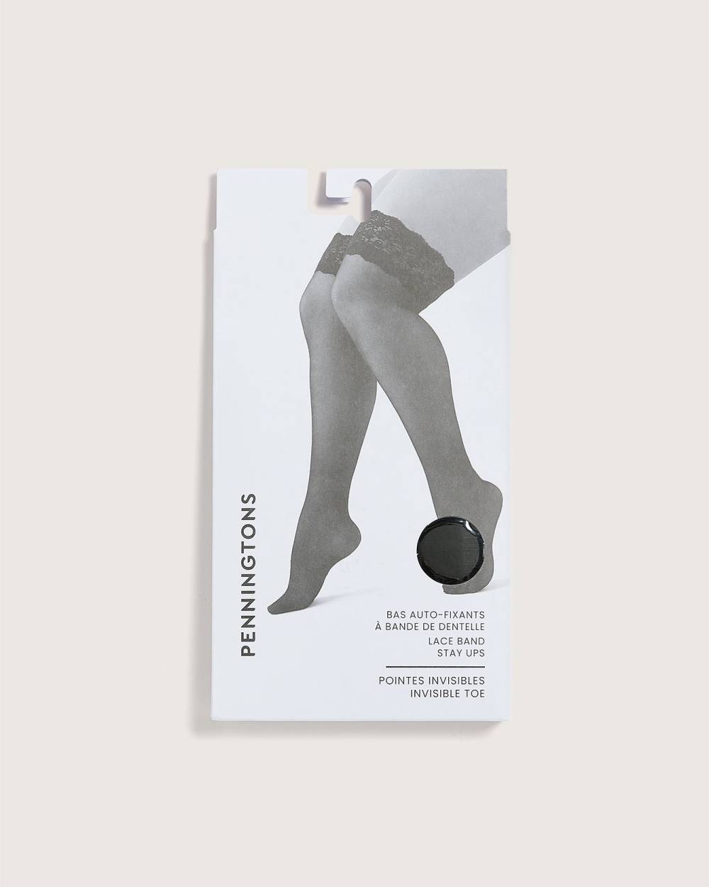 Stay-Up Nylon Socks with Lace